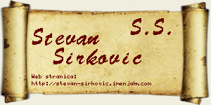 Stevan Sirković vizit kartica